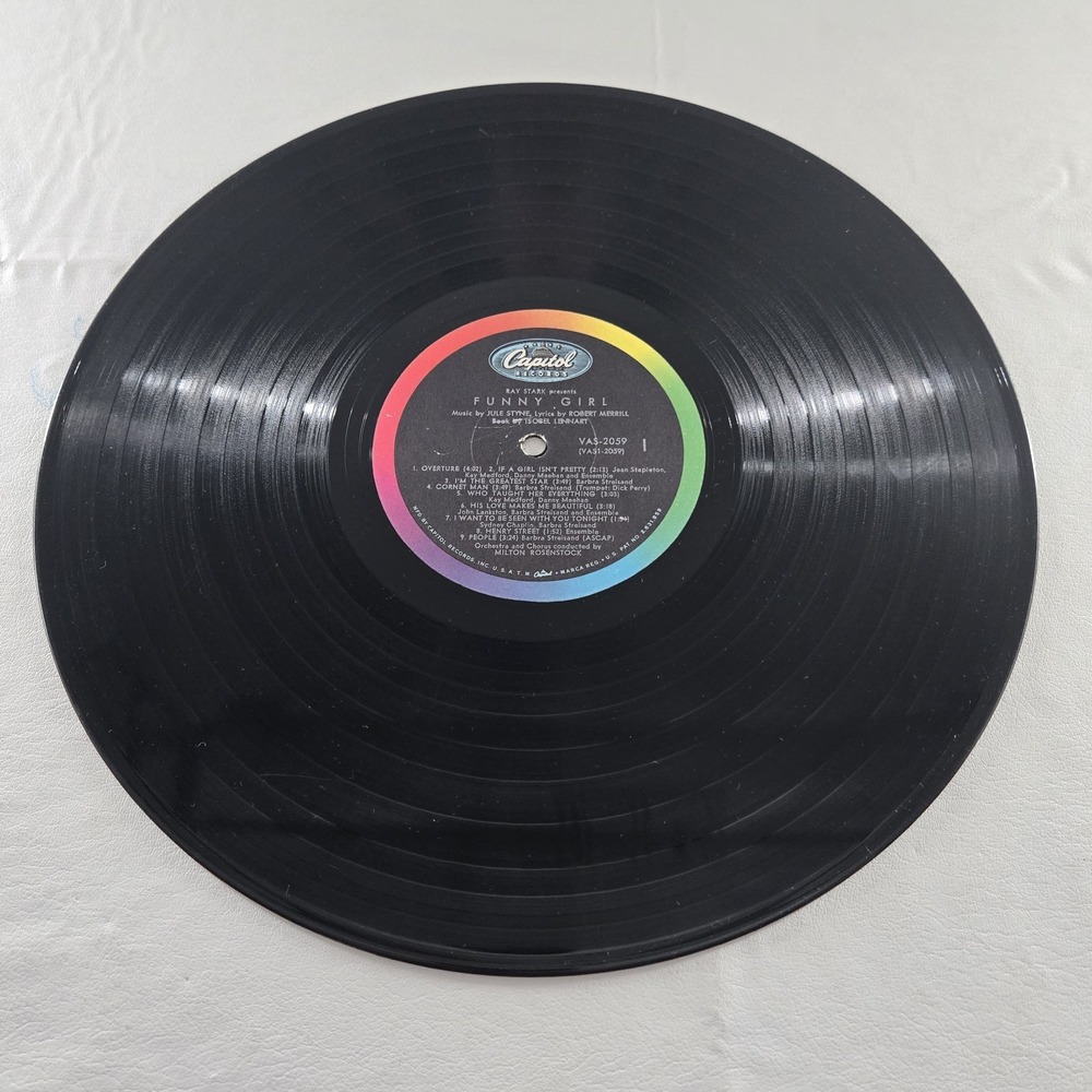 Barbra Streisand Funny Girl Original Broadway Cast LP Capitol VAS 2059 VG Tested - Picture 14 of 16